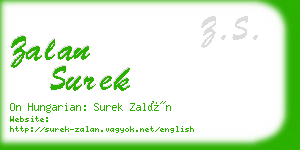 zalan surek business card